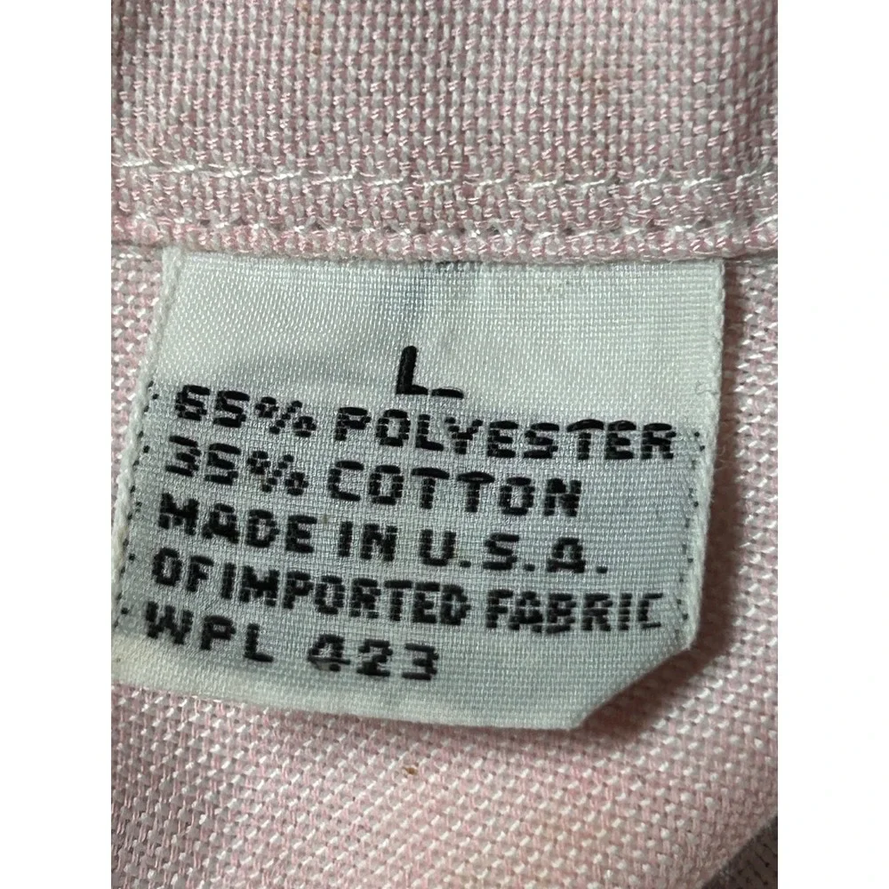 Vintage Levis Laundered Oxford Shirt Mens Large Pink White Stripe Made in USA